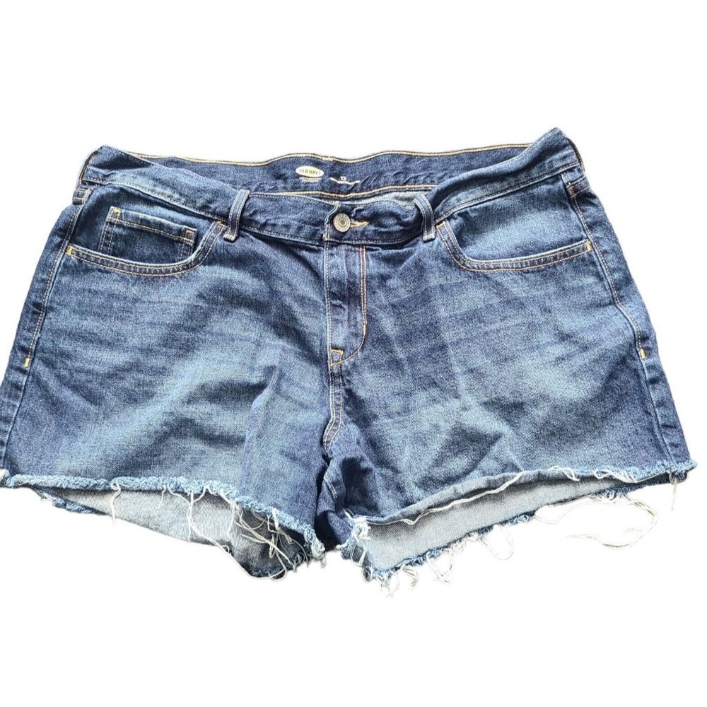 Old Navy Denim Cut-Off Distressed Jean Shorts Women's Size 12 Mid Stretch WJ021